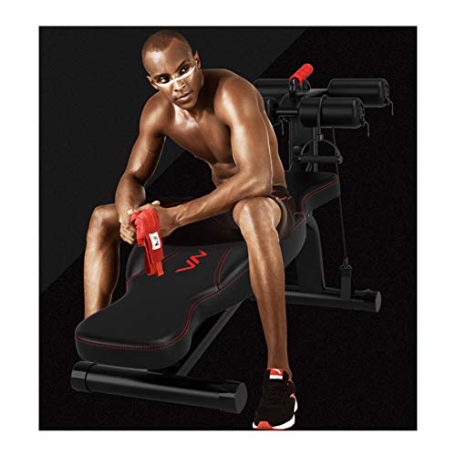 Gmlmes Adjustable Sit Up Bench, Abs Multi-Function Training Bench for Home Gym, Abdominal Workout Bench with 3 Adjustable Height Settings
