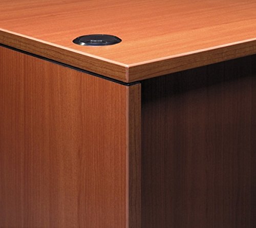 Offices To Go L Shaped Desk with Hutch - American Mahogany - Right Corner - 71" x 72" Dimensions