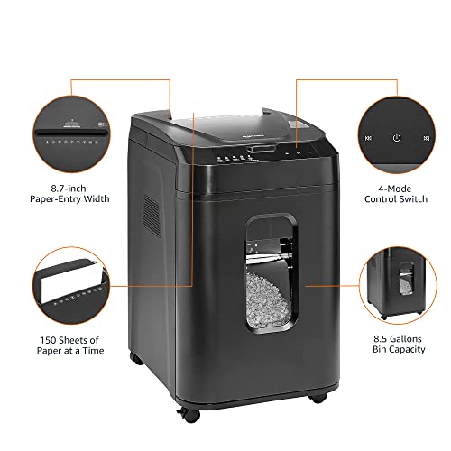 Amazon Basics Autofeed Micro Cut Paper Shredder, Black