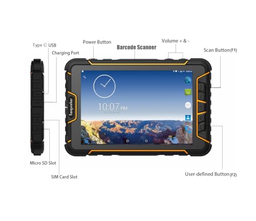 Vanquisher Enterprise Tablet with Barcode Scanner | Android 12 OS | 7-inch Touch Screen | Honeywell N6603 2D Scanner | WiFi & 4G LTE | Warehouse Inventory Control