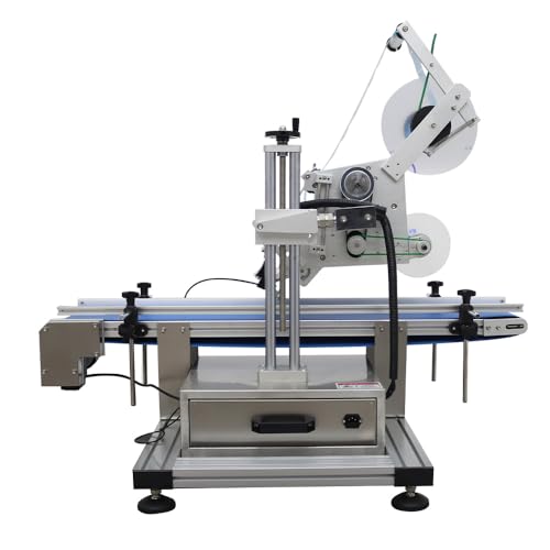 HayWHNKN Automatic Flat Bottle Labelling Machine with Conveyor Belt 110v