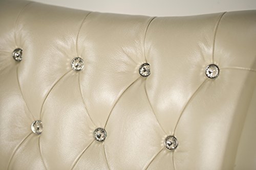 Michael Amini Hollywood Swank Desk Chair, Creamy Pearl