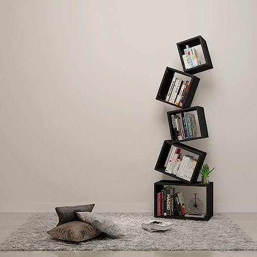 UANGLI Simple Suspended Bookshelf Display Rack - Black