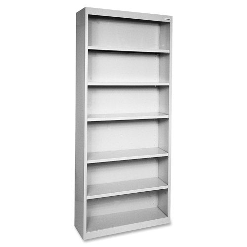 Lorell LLR41292 Fortress Series Steel Book Case, Light Gray
