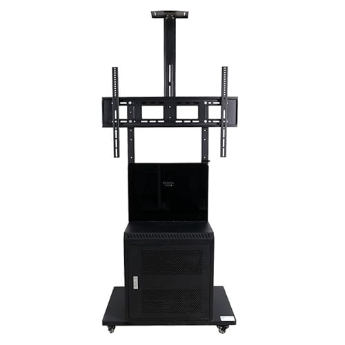 MoBShiK TV Floor Cart for 42-86 Inch Tvs with Cabinet - MoveTV Mobile Stand