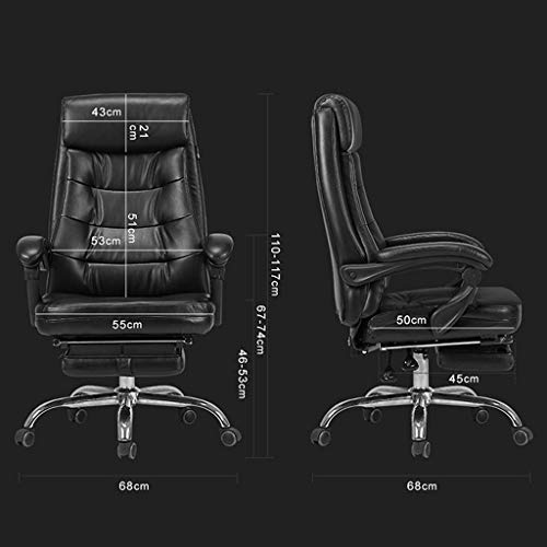 CLoxks Executive Office Chair, High-Grade PU Leather, Adjustable Height, Ergonomic Design, Swivel Reclining, Rotary Lift Armrest