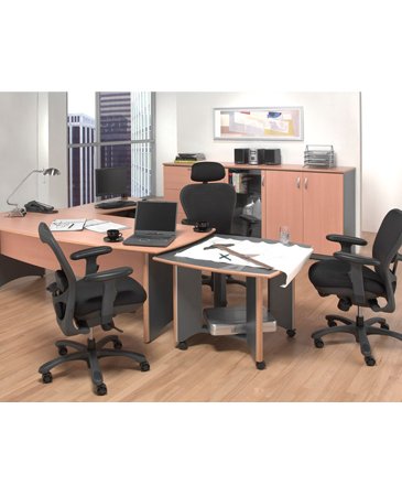 CXO Ergonomic Executive Mid Back Task Chair in Black (Black)