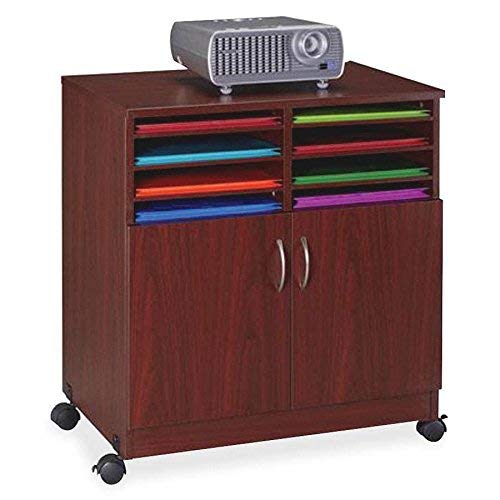 Lorell LLR60266 2-Door Mobile Machine Stand with Sorter