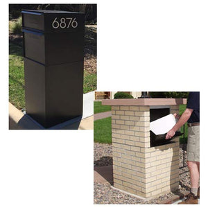 dVault Full Service Vault DVCS0015 Secure Curbside Mailbox/Package Drop with Locking Letterbox (Black)