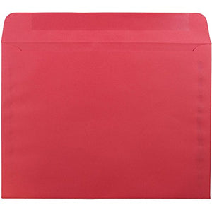JAM PAPER 9 x 12 Booklet Colored Recycled Envelopes - Red Recycled - Bulk 1000/Carton