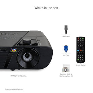 ViewSonic PRO7827HD 1080p HDMI RGBRGB Rec.709 Lens Shift Home Theater Projector