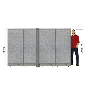 GOF Freestanding X-Shaped Office Partition, Large Fabric Room Divider Panel - 120"D x 120"W x 48"H