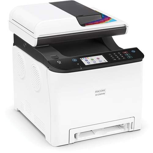 Ricoh M C250FWB Digital Color Multifunction Laser Printer, 25 Color ppm, 600x600 dpi, Standard 250 Sheets Input Tray - Print, Copy, Scan, Fax