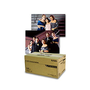 HiTi 4x6" 2 Rolls of Ribbon and Paper Case for P720L Photo Printer, 2000 Prints Per Case