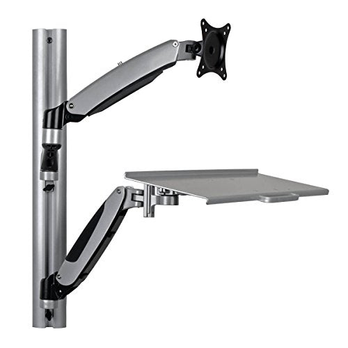 Tripp Lite Wall-Mount for Sit-Stand Desktop Workstation Standing Desk, Single Display w/ Thin Client Mount, for 13 to 27 in. Monitors (WWSS1327RWTC)