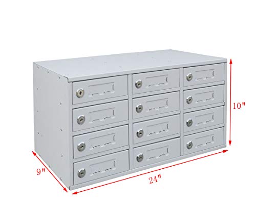 FixtureDisplays Cellphone Locker Charging Station Mini Storage Cabinet White Rivet NPF 15258