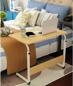 MaGiLL Adjustable Mobile Bed Table Laptop Stand with Tablet Slot