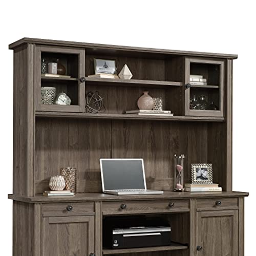 Sauder Hammond Hutch Emery Oak Finish, L: 65.12" x W: 13.62" x H: 40.04"