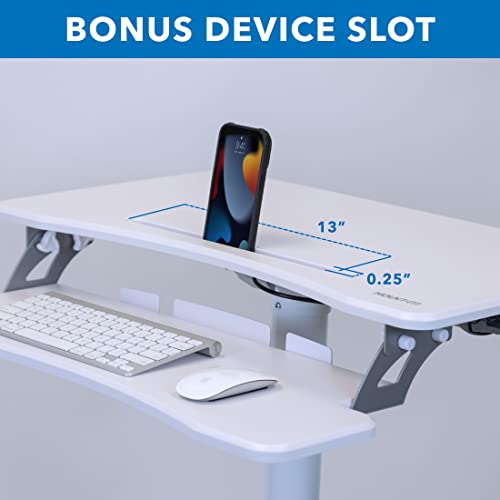 Mount-It! Mobile Computer Cart with Height Adjustment and Storage Area