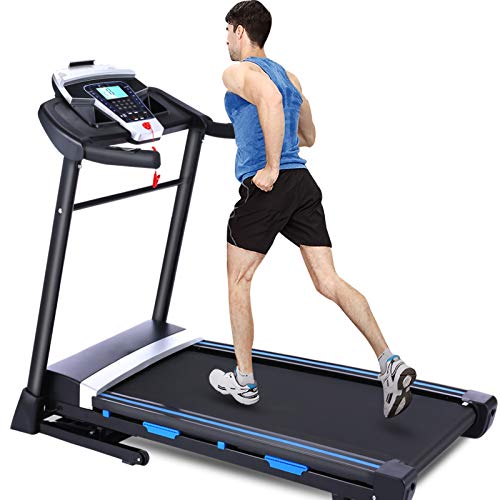 ANCHEER Treadmill with Auto Incline, 3.25HP, 300 lbs Weight Capacity, 47" x 17" Wide, Electric Folding Automatic Incline Treadmills for Home Walking Running