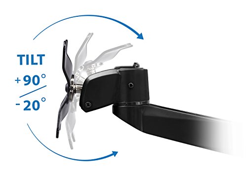 Mount-It! Dual Full Motion Monitor Wall Mount, Compatible with VESA 75 and 100, Fits Computer Screens 19, 20, 21, 24, 27, 30 Inches, Black (MI-43114B)