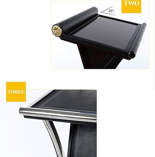 SMuCkS Wooden Podium Lectern Stand for Churches - White, Size (White)