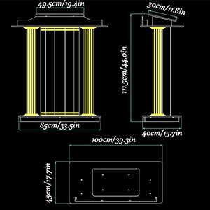 JOuan Acrylic Church Podium Stand with Wheels