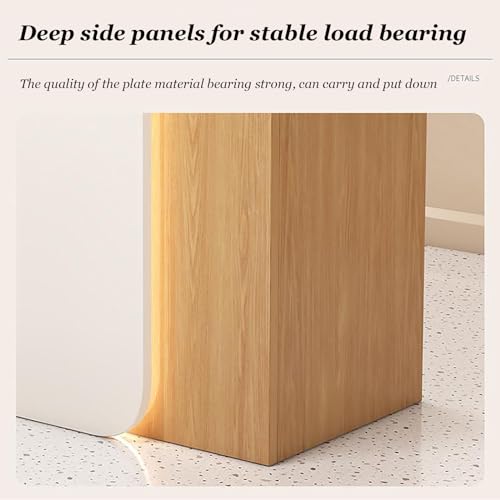 WFCCDM Reception Desk Counter Table, L-Shaped Cashier Front Desk with Shelves and Drawers 80x45x100cm B