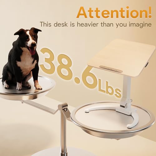 JOY worker Foldable Mobile Standing Desk, Height Adjustable Sit Stand Desk
