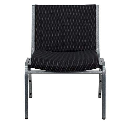 Flash Furniture 2 Pack HERCULES Series Big & Tall 1000 lb. Rated Black Fabric Stack Chair