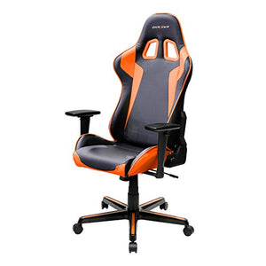 DXRacer FH00/NO Black Orange Racing Bucket Seat Office Chair Gaming Ergonomic with Lumbar Support