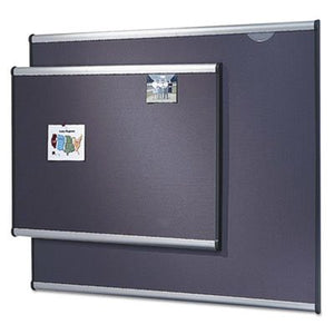 Prestige Bulletin Board, Diamond Mesh Fabric, 72 x 48, Gray/Aluminum Frame, Sold as 1 Each