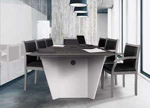 Regency 8 ft Conference Room Table, Ash Grey/White