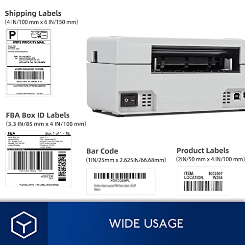Phomemo Label Printer with Useful Label Holder Combo - 6''/s 4x6 Shipping Label Printer, Thermal Label Printer, Compatible with Shopify, Ebay, UPS, USPS, FedEx, Amazon & Etsy, Works on Windows & macOS