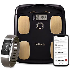InBody Bundle - H20N Smart Full Body Composition Analyzer Scale (Midnight Black) + Band 2 Activity Tracker with Body Composition, Sleep Monitor, and Notifications (Stone Gray)