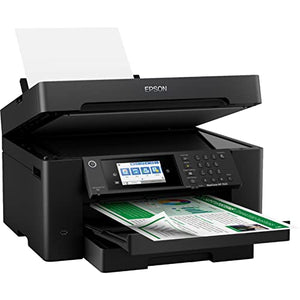 Epson Workforce Pro WF-7820 Wireless Wide-Format All-in-One Color Inkjet Printer for Home Office, Black - Print Scan Copy Fax - 25 ppm, 4800 x 2400 dpi, 13" x 19", 50-Sheet ADF, Auto 2-Sided Printing