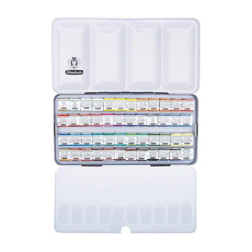 Schmincke Horadam Aquarell Half-Pan Paint Metal Set, Set of 48 Colors (74448097)