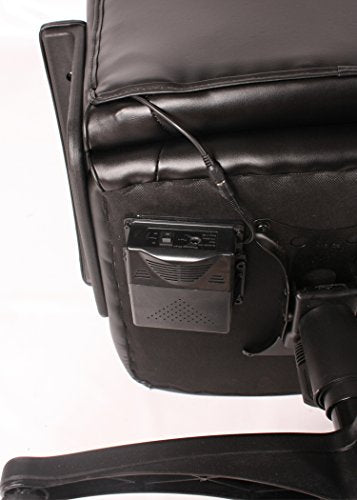 Comfort Products 60-6810 Leather Executive Chair with 5-Motor Massage, Black