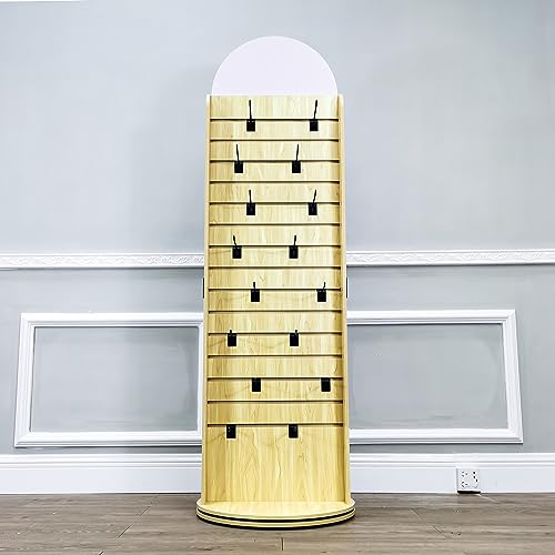 FixtureDisplays Double Sided Slatwall Rotating Display Floor Standing Rack - Model 10309-NPF