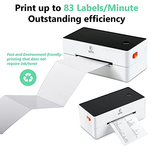 SDCYFEE Bluetooth Thermal Label Printer-Commercial Grade Direct Thermal High Speed Printer – Compatible with Etsy, Ebay, UPS,Amazon,Support Multiple Systems - Barcode Printer - 4x6 Printer