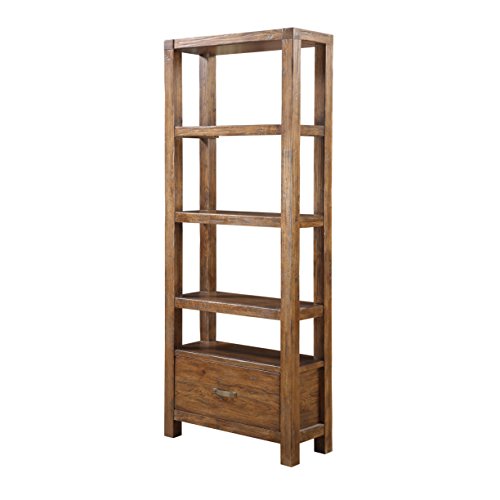 Emerald Home Chambers Creek Brown Shelving with Large Bottom Drawer And Five Open Shelves