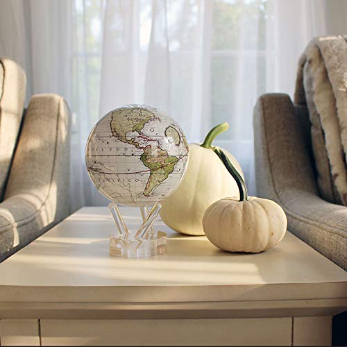 Antique Terrestrial White MOVA Globe 4.5"