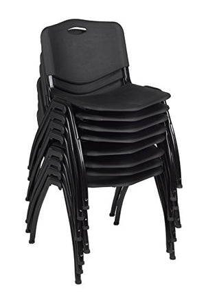 Regency 4700BK8PK M' Stack Chairs (Set of 8), Black