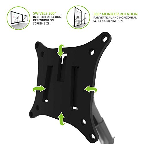 Kanto DMS2000 Dual-Monitor Desktop Mount for 17-inch to 30-inch Displays (Silver)