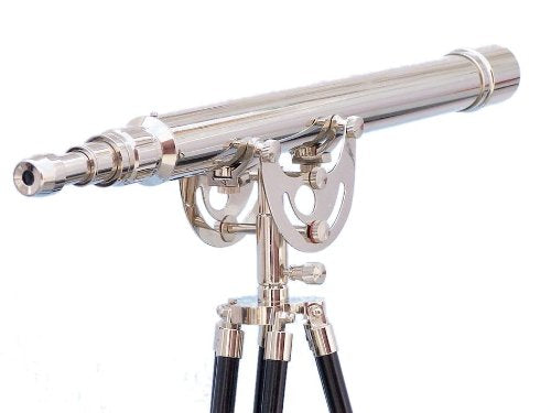 Hampton Nautical  Floor Standing Chrome Anchormaster Telescope, 65", Chrome