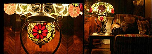 Xihe Tiffany Antique Table Lamp 18" Sunflower European Garden Bedroom Bedside Living Room Lamp