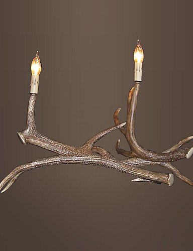 SSBY vintage Table Lamps country Antler lamps Industrial Fixture 2-Lights Living Room Bedroom lights , 110-120v