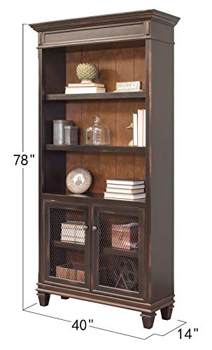 Martin Furniture Hartford Library Bookcase, Brown - Fully Assembled