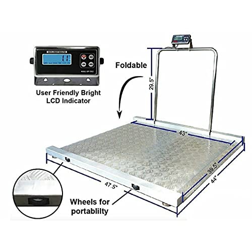 Liberty Scales SL-Wheelchair-1k Aluminum Wheel Chair Drum Scale 1000 lb x .2 lb
