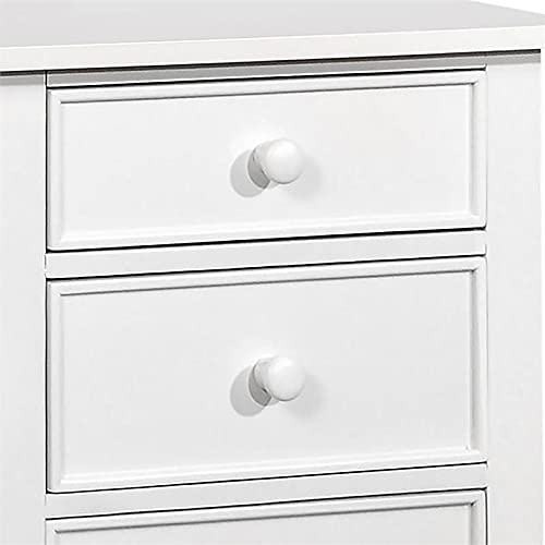 Furniture of America Dimanche Wood 2-Piece Desk and Hutch Set in White